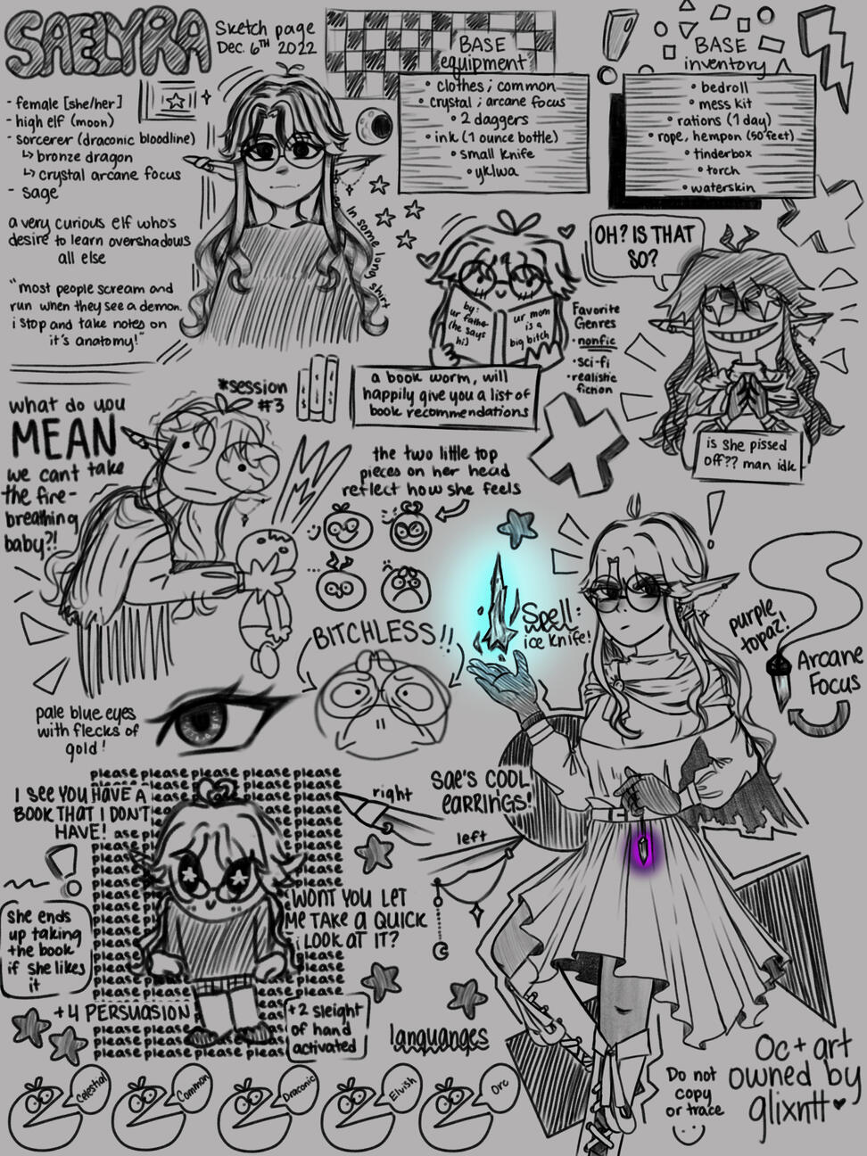sketch reference sheet